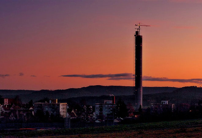 Bild des thyssenkrupp Testturm in Rottweil